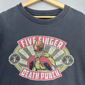 Y2K Five Finger Death Punch Skull Boxer T-Shirt Distressed Men's XL Grunge Punk